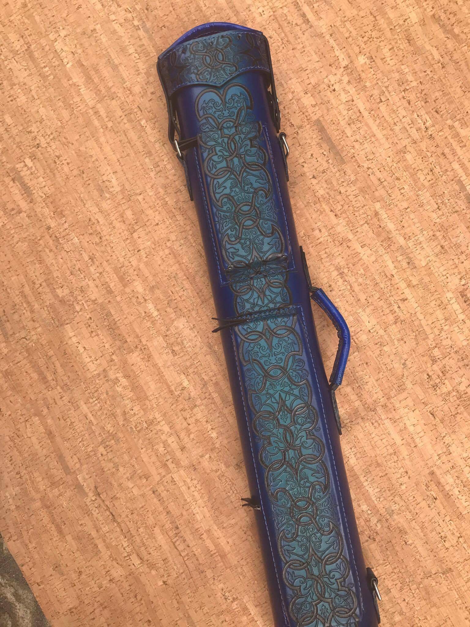 Volturi Blue/Green Tooled Cowhide Case (FDV27) Volturi Blue/Green Tooled Cowhide Case (FDV27)